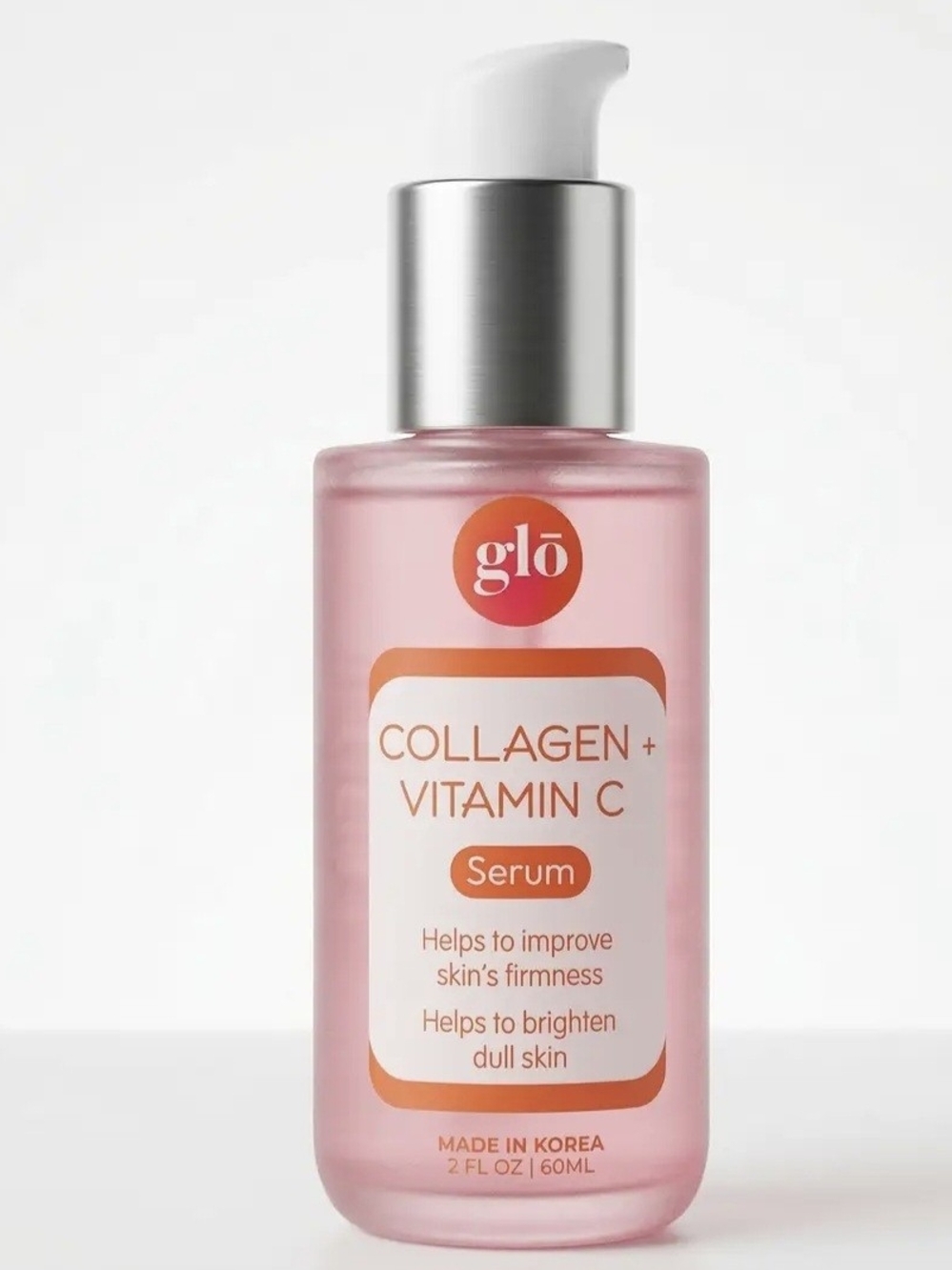 GLO jeans Pink Collagen + Vitamin C Serum with Silver Pump